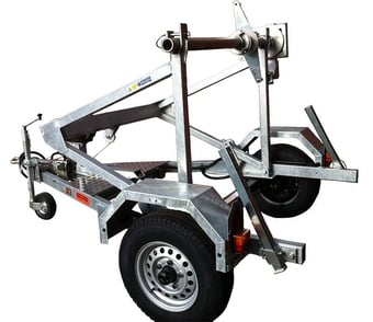 Picture of Clydesdale - Simple To Use Cable Drum Trailer - Max Drum Dia. 2m - Max Drum Width 1.1m - Max Drum Weight 1300kg - [CD-CLY-760-1300] - (LP)