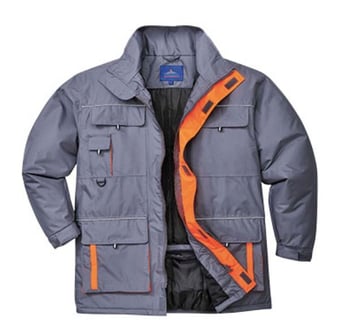 Picture of Portwest - Texo Contrast Rain Jacket - Grey - PW-TX30GRR - (DISC-R)