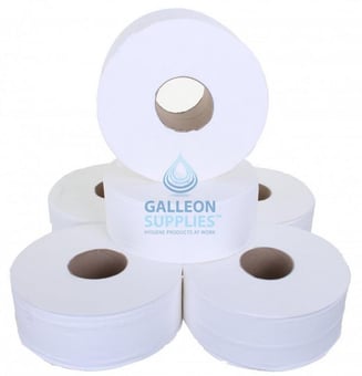 picture of Galleon Midi Jumbo Toilet Rolls - 2 Ply - 3" Core - 250m Per Roll on a 3" Core - 6 Rolls - [GU-4202] - (LP)
