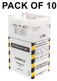 picture of Clinisafe Gypsum Low Cardboard Carton Containers - 50L - Pack of 10 - [VC-21507001]