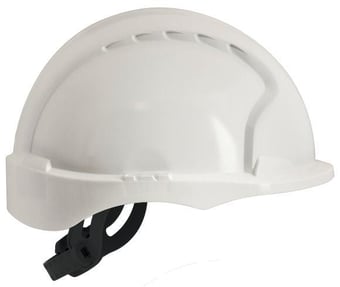 Picture of JSP - The New EVO 3 White Safety Helmet - Non-Vented - Short Peak & Slip Ratchet Harness - [JS-AJG160-000-100] - (DISC-R)