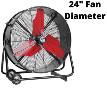picture of 24" Drum/Barrel Electric Fan - 2 Speed Control - 3 Blades - [CK-CAMAX24]