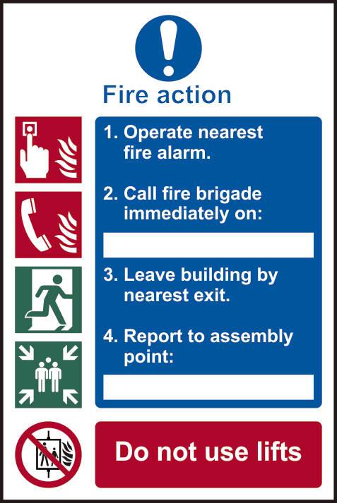 picture of Spectrum Fire action procedure – PVC (200 x 300mm) - SCXO-CI-0175