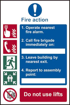 Picture of Spectrum Fire action procedure - PVC (200 x 300mm) - SCXO-CI-0175