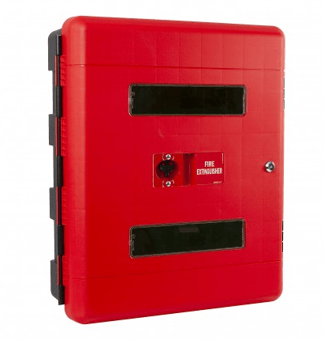 picture of Firechief Double Cabinet c/w Keylock - 735mm x 616mm x 210mm - [HS-106-1158] - (LP)