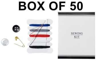 picture of Black & White Sewing Kit - Box of 50 - [MCS-WSBSEWK]