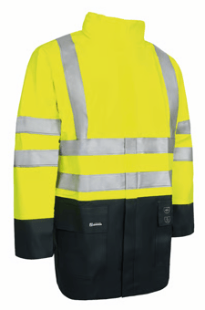 picture of Lyngsoe Multinorm Hi-Vis Jacket in Extra Strong PVC - Saturn Yellow/Navy - LS-ARC-LR4055-53/03