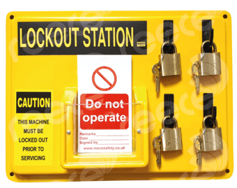 Picture of Reece LSE103 4 Hook + Tag Pocket Lockout Station - Board Only - [RS-LSE103] - (LP)