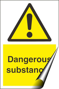 picture of Dangerous Substances Sign - 200 x 300Hmm - Self Adhesive Vinyl - [AS-WA142-SAV]