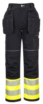 picture of Portwest - PW3 Hi-Vis Class 1 Holster Trouser - Yellow/Black - PW-PW307YBR