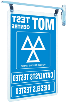 picture of Wall Mounted Swing Sign - MOT Catalysts & Diesels Tested - [PSO-SSW7600T]