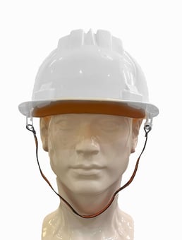 picture of Climax 5-RS Unvented White Safety Helmet with Chinstrap - [IH-MOD5-RS-WHITE-SN]