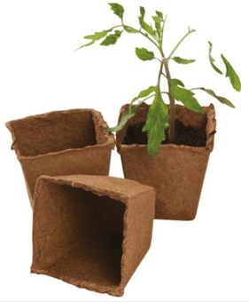 picture of Garland Square Fibre Pots 8cm - Extra Value Pack 48 - [GRL-W0312]