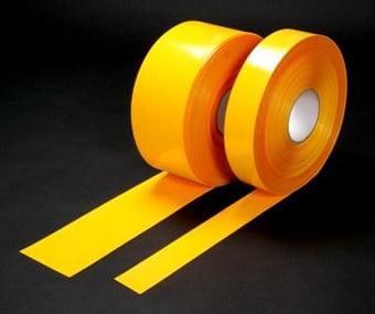 Picture of Permastripe Indoor Aisle Marking Tape 100mm - Simply Peel Back The Liner and Press Down - HE-0002-100