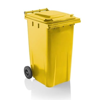 picture of Yellow 240 Litre Wheelie Bin Max Load 96kg - [GW-240LWHEELIEBIN-YELLOW]