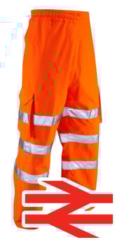 picture of Breathable Executive Waterproof Cargo Orange Overtrousers - LE-L02-O