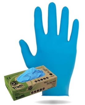 Picture of TraffiGlove Sustain Biodegradable Tri Polymer Disposable Glove - TS-TD02