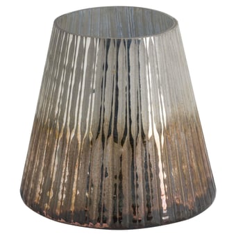 picture of Hill Interiors Grey And Bronze Ombre Large Conical Candle Holder - [PRMH-HI-19784]