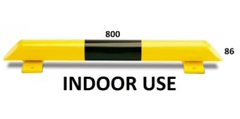 picture of BLACK BULL Collision Protection Bar - Indoor Use - 86x 800mm long - Yellow/Black - [MV-199.19.220]