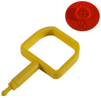 picture of Chubb-Type Pin and OK Indicator - Pack of 25 - Red - Other Colours Available - [HS-PCO/RED]