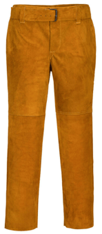 Picture of Portwest - Leather Welding Trouser - Tan Brown Split Cowhide Leather - 1.3 mm - Regular Leg - PW-SW31TAR - (DISC-R)