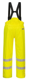 picture of Portwest S781 - Bizflame Rain Lined - Yellow Hi Vis Antistatic FR Trousers - PW-S781YER