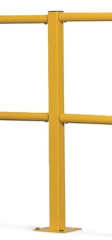 picture of QMP Round Tube Rail Barrier - Twin Barrier - Standard Post - H.900mm - [QM-RBTRBRSX900Y]