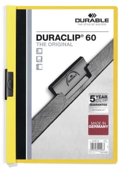 Picture of Durable - DURACLIP 60 Clip Folder - A4 - Yellow - Pack of 25 - [DL-220904]