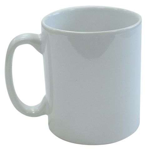 picture of Branded With Your Logo - White Glazed Mug - Coated Gloss Finish - 10oz - Single - Certified to BS EN 12875-4 Standards - Pre-Printed - [MT-MUG/SUB/GLOSSCOATPK]