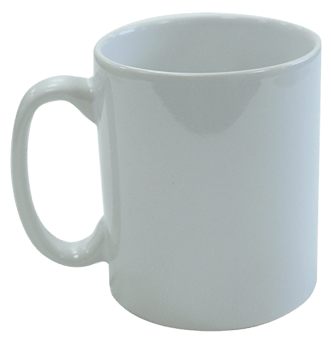 picture of Branded With Your Logo - White Glazed Mug - Coated Gloss Finish - 10oz - Single - Certified to BS EN 12875-4 Standards - Pre-Printed - [MT-MUG/SUB/GLOSSCOATPK]