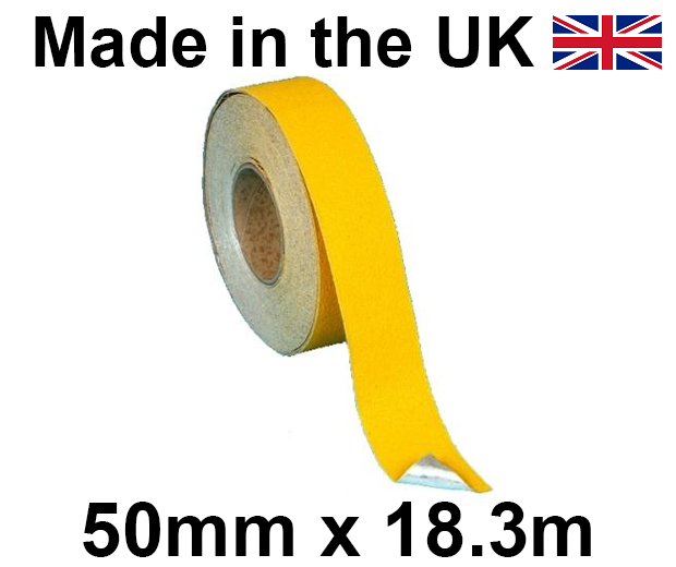 Yellow Conformable Grip Anti-Slip Self Adhesive Tape - 50mm x 18.3m Roll - [HE-H3406Y-(50)]