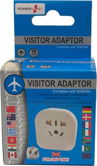 picture of Continental Europe 2 Pin to UK 3 Pin Tourists Adaptor Plug - [PU-1353]