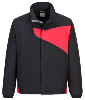 picture of Portwest PW2 Softshell Jacket 2L Black/Red - PW-PW271BDR