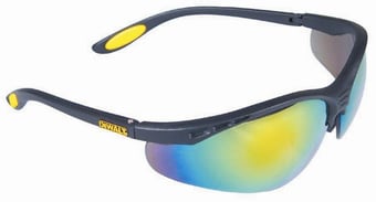 picture of Dewalt - Reinforcer Safety Glasses - Fire Mirrored Lens - EN166.1.F - [RN-DPG58-6D]