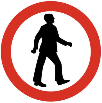 picture of Traffic Pedestrians Sign - Class 1 Ref BSEN 12899-1 2001 - 600mm Dia - Reflective - 3mm Aluminium - [AS-TR45-ALU]