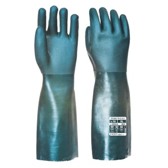 picture of Portwest A845 45cm Double Dipped PVC Green Gauntlet C - Pair - [PW-A845GNR]