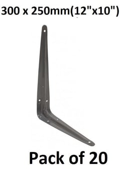 picture of Shelf Bracket - Grey London Type - 300 x 250mm (12"x10") - Pack of 20 - [CI-CJ08L]