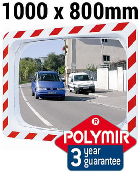 picture of TRAFFIC MIRROR - Polymir - 1000 x 800mm - To View 2 Directions - 3 Year Guarantee - [VL-558]