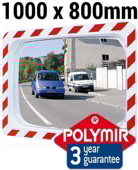 picture of TRAFFIC MIRROR - Polymir - 1000 x 800mm - To View 2 Directions - 3 Year Guarantee - [VL-558]