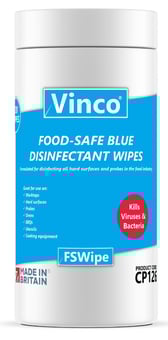 picture of Vinco-FSWipe Food Safe Blue Disinfecting Wipe - 200 Sheet - [HCI-CP126]
