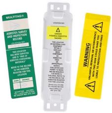 picture of Scafftag Asbestos Tag - Asbestos Free Area Pack - Box of 10 Holders 10 Inserts & 1 Permanent Marker Pen - [SC-EITH/L560]