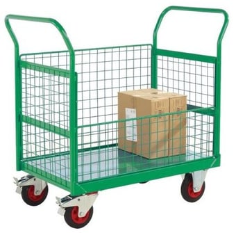 picture of QMP 3 and a Half Sided Trucks - Green - Mesh Sides - 830H x 600W x 1200D mm - [QM-RTBT3561MGXX] - (LP)