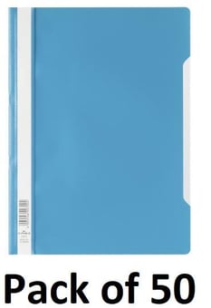 picture of Durable - Clear View Folder - Economy - Blue - Pack of 50 - [DL-257306]