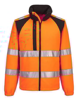 picture of Portwest CD807 - WX2 Eco Hi-Vis Fleece - Orange/Black - PW-CD807OBR