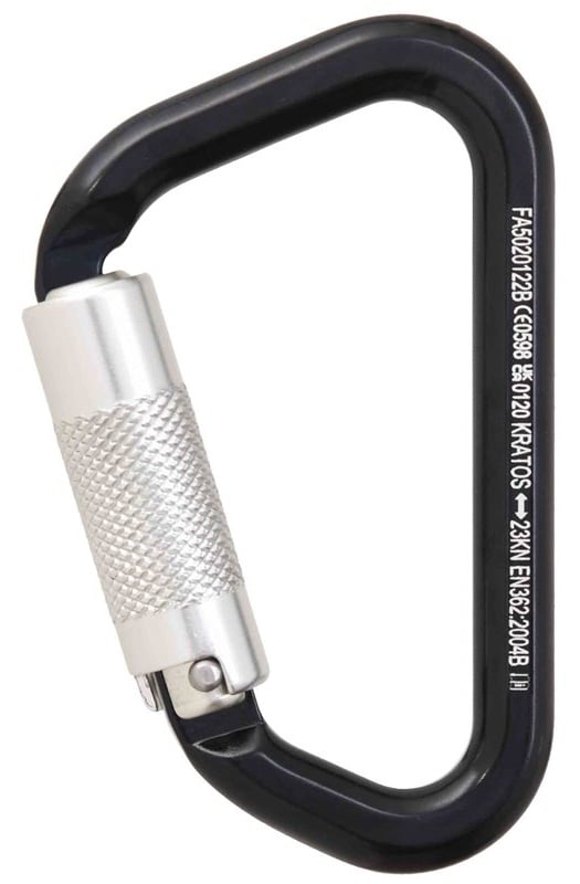 Kratos Aluminium Quarter Turn Locking Karabiner - 21mm Gate Opening Keylock Type - [KR-FA5020122B]