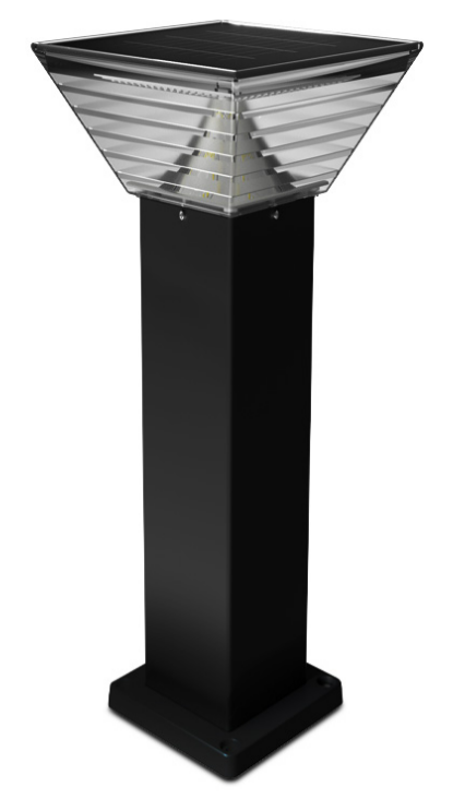 picture of NexSun Square Solar Powered Bollard Light With Remote - [NS-NEXSUN-BOLLARD-S]