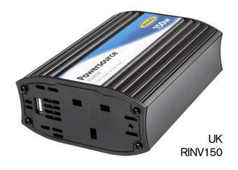 Picture of RING - PowerSource 150W 12V DC Compact Inverter - With USB - [RA-RINVU150]