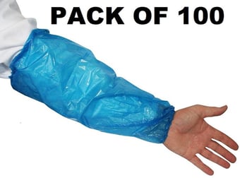 picture of Supreme TTF Polyethylene Disposable Oversleeve - Pack of 100 Pieces - Blue - [HT-PE-SLEEVES] - (PS)