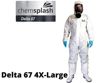 picture of Chemsplash - White Delta 67 Coverall - Type 5B/6B - Size 4XL - [BG-2758]