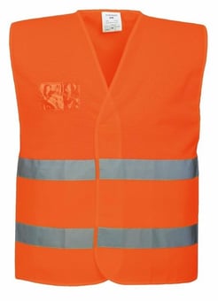 Picture of Portwest - Hi-Vis Half Mesh Orange Vest - PW-C494ORR